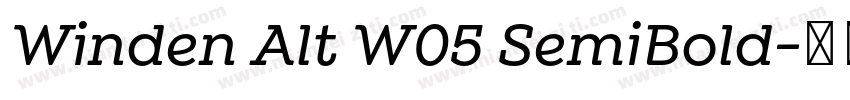 Winden Alt W05 SemiBold字体转换